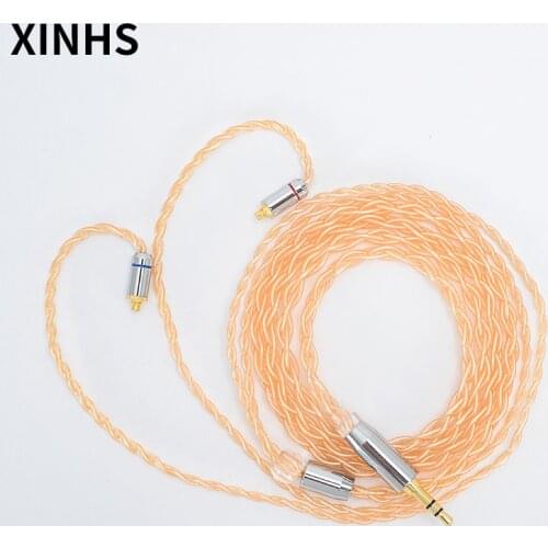 4-core OCC silver-plated headset upgrade cable For SE535 UE900S XBA-A3 with 2.5MM/3.5MM/4.4MM Plug