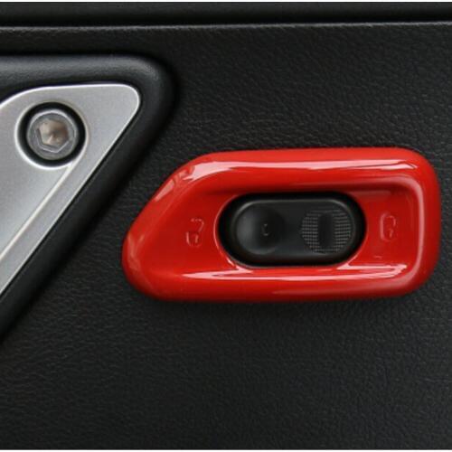 Interior Accessories for jeep wrangler door Central control lock button knob decorative sticker frame cover trim