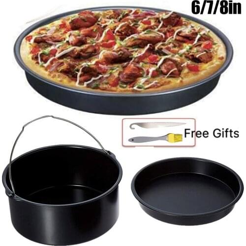 Air Fryer Accessories 2-piece Bake Cake Basket Bake Pizza Tray Air Fryer Accessories 2-piece Bake Cake Basket Bake Pizza Tray