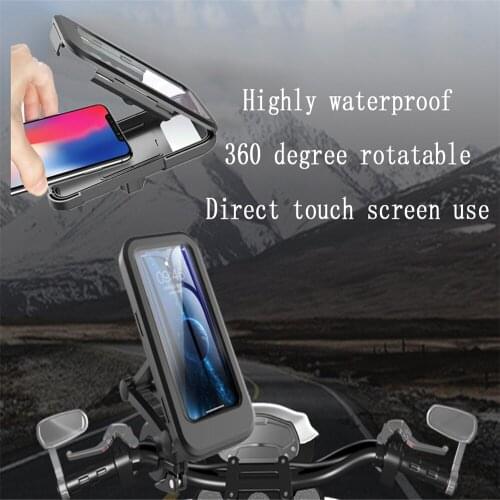 Motorcycle Bike Phone Holder Screen Touch Navigation Stand GPS Bracket Waterproof Phone Holder for IPHONE 7 8 12 PLUS PRO MAX