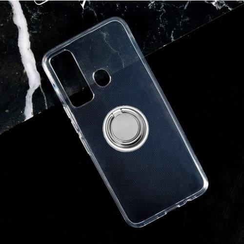 For Tecno Spark 7 Pro Spark7 7Pro Spark7Pro Back Ring Holder Bracket Phone Cover TPU Soft Silicone Case On Camon 17 CG6, CG6j