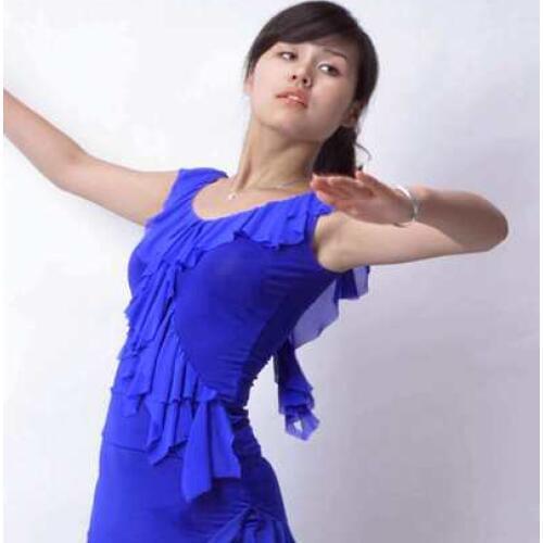 Exotic dance, ballroom dance, modern dance, sleeveless, lotus leaf, elegant and elegant, modern practice coat, T13028