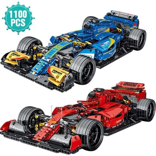 Fit legoINGlys Technic Create Ideas Expert Super Speed Champions Car Building Blocks F1 Racing Vehicle Model Bricks Toys