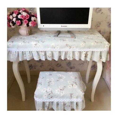 Cotton linen floral tablecloth desk computer bedside cabinet dresser coffee table cover lace table cloth dustproof