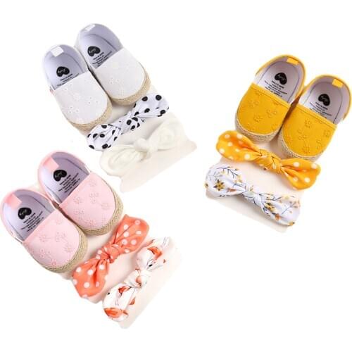 Imcute Cute Baby Shoes Embroidery Floral Princess Dress Non-slip Shoes Toddler First Steps