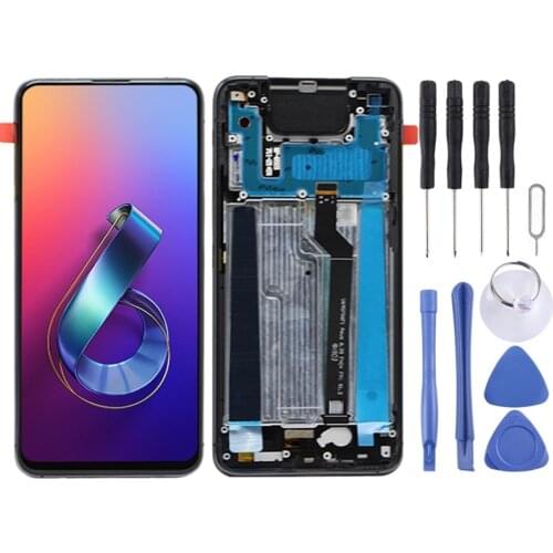 IPartsBuy for Asus Zenfone 6 ZS630KL I01WD LCD Screen and Digitizer Full Assembly with Frame