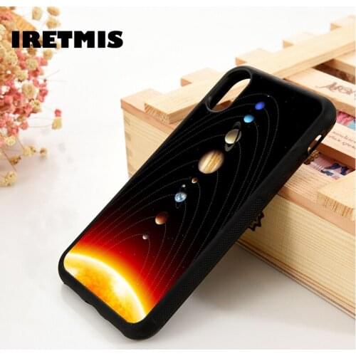 Iretmis 5 5S SE 6 6S Soft TPU Silicone phone case cover for iPhone 7 8 plus X Xs 11 Pro Max XR Solar System Space Science