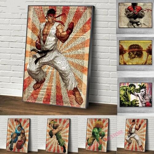 Marvel Posters and Prints Superhero Hulk and Boxing King Tyson Canvas Painting Wall Art Picture HD Print Living Room Decor