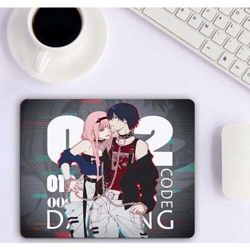 Darling in the Franxx Small Cute Gaming Mouse Pad Gamer Computer Table Stitch PC Gamer Cabinet Desk Mat For Office Mausepad