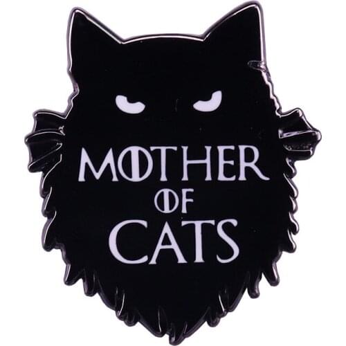 Mother Of Cats Hard Enamel Pins Games Brooches Women Men Lapel Badges Backpack Collar Fashion Jewelry Gifts For Kids Friend