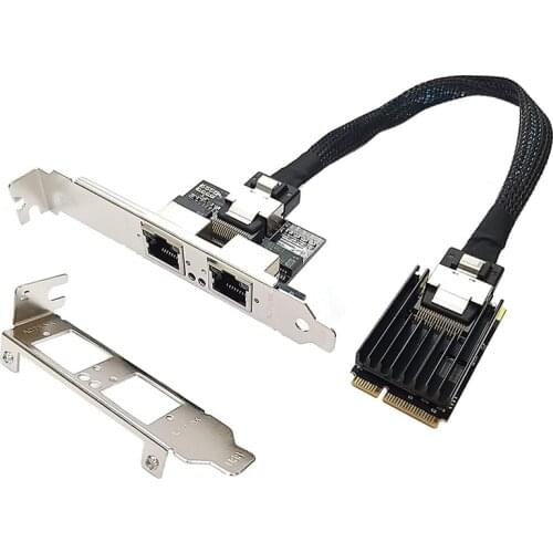 Mini PCI-E Dual Port 2 X RJ45 Ethernet 10/100/1000Mbps Gigabit LAN Card Network Interface Controller Card
