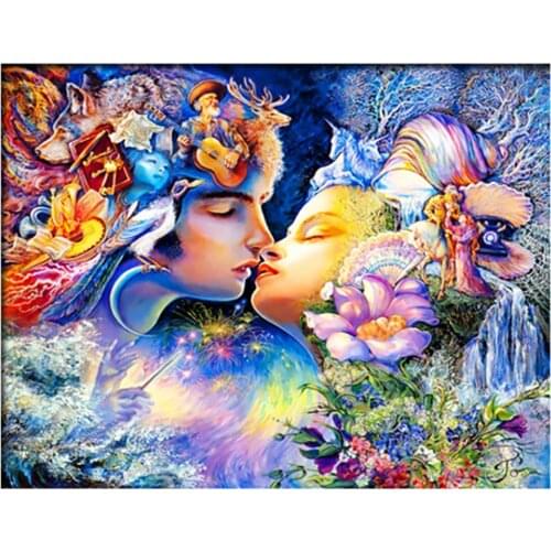 5D DIY Poured Glue Diamond Painting Kits Scalloped Edge Full Round Drill Mosaic Embroidery Decoration Anime Home Decor Gift Art