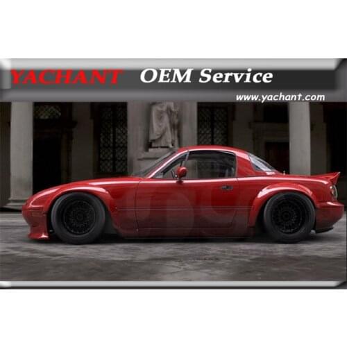 Car-Styling FRP Fiber Glass Body Kit Front & Rear Fender Flare 4Pcs Fit For 1989-1997 Miata MX5 NA PD Style Fender Kit