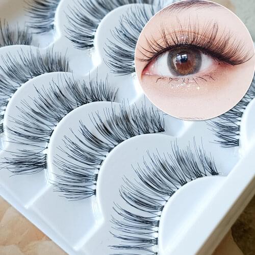 ICYCHEER Makeup 5 Pairs Eyelashes Set Natural Look Eye Lashes Extension Handmade Soft Fake Eyelash Maquiagem Party Wedding