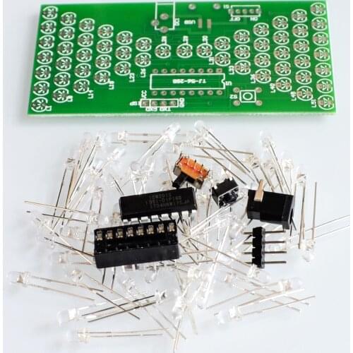 5V Electronic Hourglass DIY Kit Funny Electric Production Kits Precise With LED Lamps Double Layer PCB Board 84*40mm