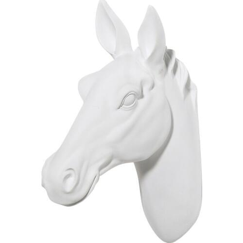 Nordic Style Wall Hanging Horses Head Statues Animals Figurine Resin Art&Craft Home TV Wine Cabinet Wall Decorative 55cm R674