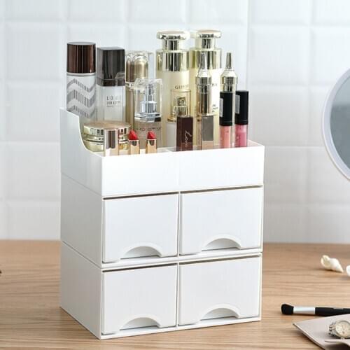 Desktop cosmetics storage box drawer dressing table storage rack dustproof lipstick makeup brush organizer box mx11061523