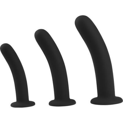 New Small Medium Large Anal Plug Anal Sex Toys Black Soft Silicone Butt Massage Plug Masturbating Products for Women and Men