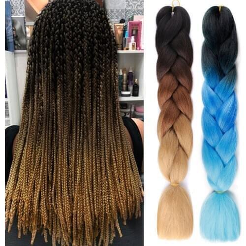 ONYX Hairs Jumbo Braids Synthetic Hair Extensions Yaki Kinky Style 24 Inch 100g/PC Pure /Ombre Color for Delay Dressing