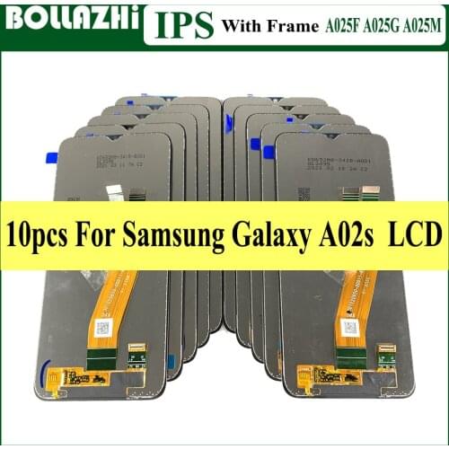Wholesale 10Piece/lot A02s Screen For Samsung Galaxy A02s A025 LCD Display Touch Screen Digitizer Assembly For Samsung A02s LCD