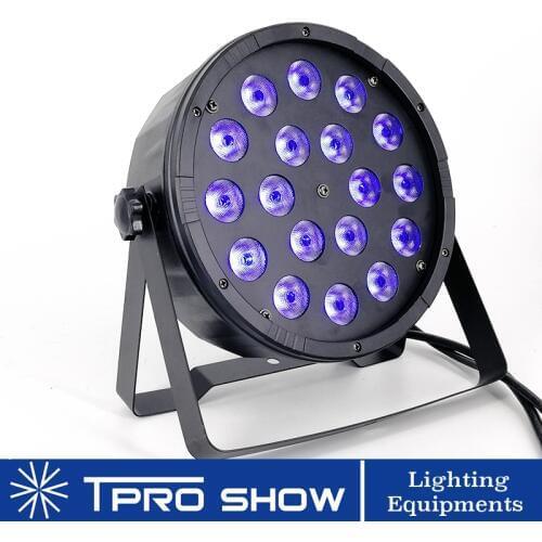 Flat LED Par 18x12W 4in1 LED Stage Lighting Effect RGBW Colors Mixing Wash Lighting Projector Dmx Control For Wedding Club Party