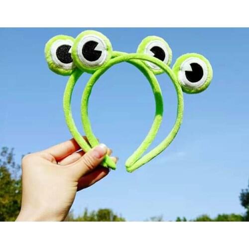 Funny Frog Makeup Headband Wide-brimmed Elastic Hairbands Cute Girls Hair Bands Women Hair Accessories Girls Hairband