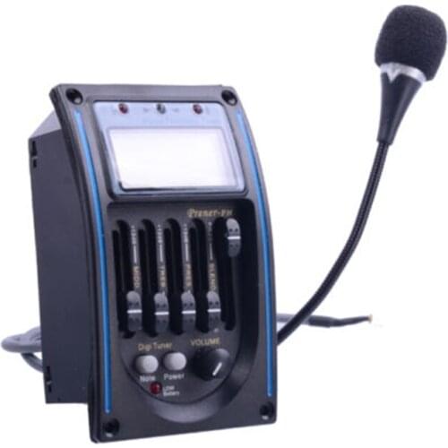 Acoustic Guitar Preamp LC-5 5-Band EQ Equalizer Pickup Tuner LCD with Micro Phon