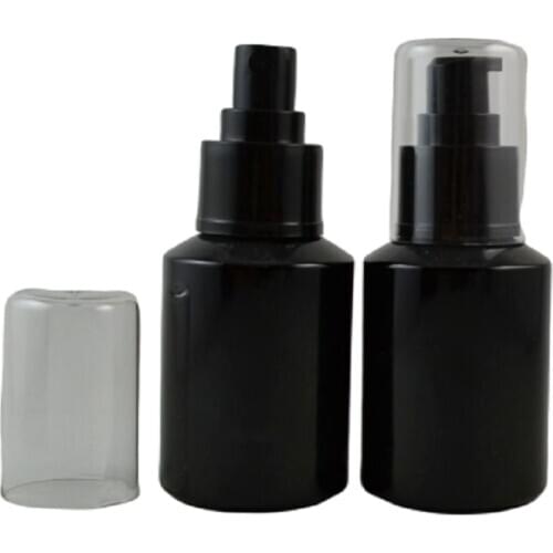 60ml Glossy Black Skin Care Tool Empty Emulsion Lotion Container Refillable Pump Travel Bottle Spray Atomizer Dispenser 10pcs