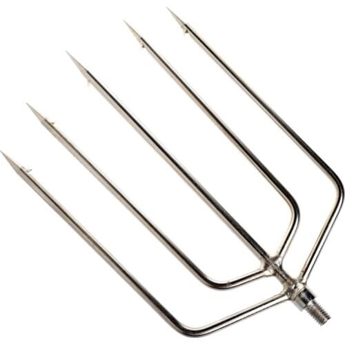 Stainless Steel Prong Harpoon Fish Fork Fishing Ice Breaker AccessoryTackleTool L9BD