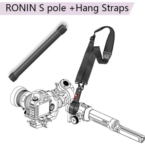 Carbon Fiber Extension Stick Rod Pole Tripod Hang Neck Straps Shoulder Belt Rope for DJI Ronin S Handheld Stabilizer Accessory