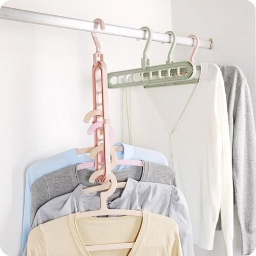 Folding Hanger Rotatable Horizontal Vertical Dual Purpose Clothes Storage Rack Hanger Holder Shelf Wardrobe Storage Organizer