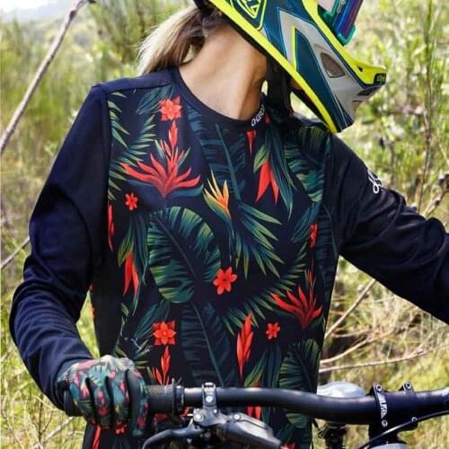 Women MTB Downhill team jersey enduro moto Jersey Off road short sleeve cycling jersey MX Cycling Jersey hombre bmx shirt
