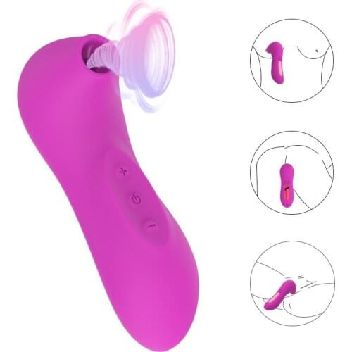 Ladies Vibrator USB Charging 7 Frequency Sucking Mini Vibrator Clitoral Breast Stimulation Sexy Massage Stick Sex Toys