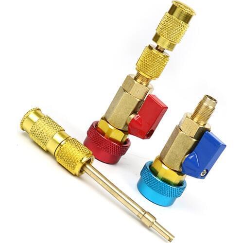 1 Pair For standard R134a R12 High Low Side Valve Core HAVC Car Automotive Schrader Valve Repair Tools Remover Installer/Replace