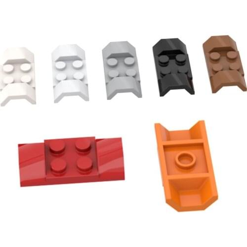 BuildMOC Compatible Assembles Particles 3787 2x4 fenderFor Building Blocks Parts DIY LOGO Educational Tech Parts Toys