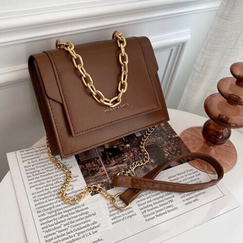 2020 Daily Fashion Ladies Chain Bag Over Shoulder Bag Women Handbag Pu Leather Square Female Bag