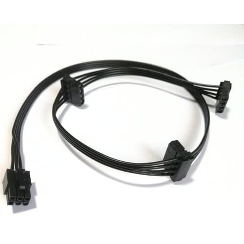 6Pin To Mainboard Hard Disk DVD HDD 3-Port IDE Molex 4Pin Power Socket Cable for EVGA G2 G3 550W 650 750 850 1000 Power Module