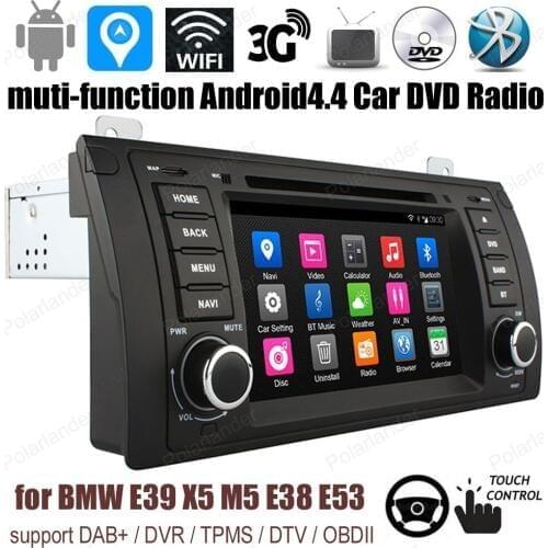7 inch Android4.4 radio Car DVD For BMW E39/X5/M5/E38/E53 Support GPS BT 3G WiFi DTV DAB + OBDII TPMS DVR