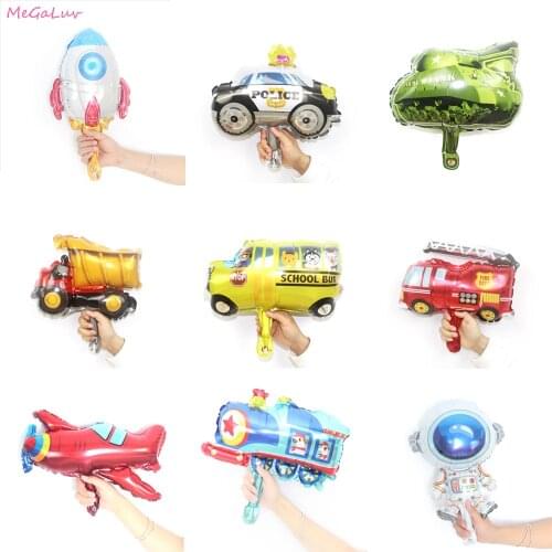 9pcs/lot 16inch Cartoon Mini Car Tank Plane Foil Ballons Kids Toy Baby Shower Birthday Party Decoration Gift Helium Air Globos