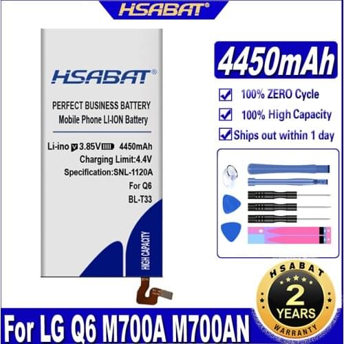 HSABAT 4350mAh BL-T33 Battery for LG Q6 M700A M700AN M700DSK M700N