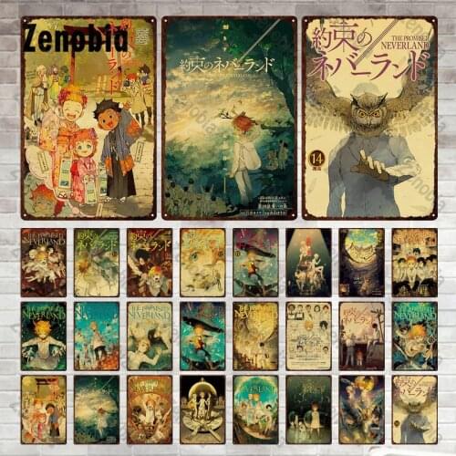Anime Movie Metal Poster Classic Vintage Tin Plate Plaque Retro Tin Signs Wall Art Iron Painting for Kids Room Cafe Home Decor