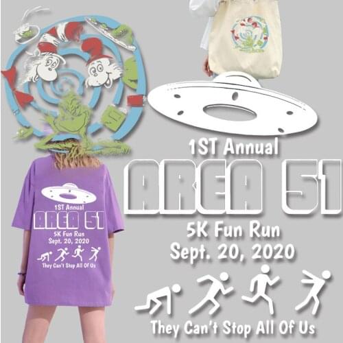 Airship DIY Appliques Cartoon anime Garment Accessories Ironing stickers Iron-on Transfers Patches for Kids Clothing Jacket