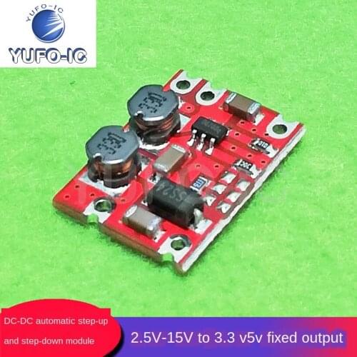Free Ship 1PCS DC-DC Automatic Step-up and Step-down Module Small Volume Power Module 2.5 V-15V to 3.3V 5V Fixed Output