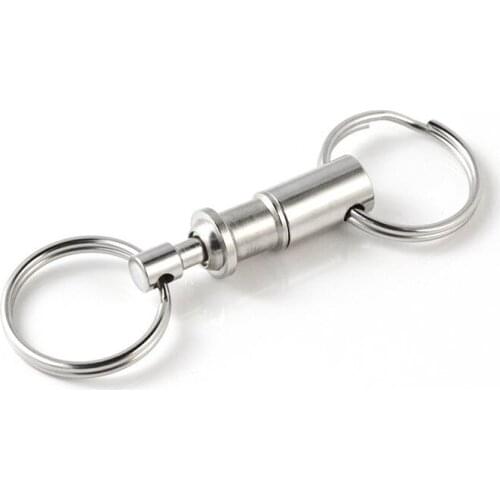 2Pcs /bag Toy Sports Outdoor EDC Convenient Detachable Removable Pull Apart Quick Release Keychain Key Rings 8x2.2cm