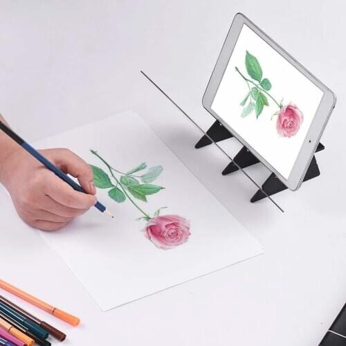 Kids LED Projection Drawing Copy Board Projector Painting Tracing Board Sketch Specular Reflection Dimming Bracket Holder