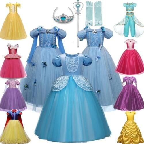 Children Princess Dresses for Girls Halloween Costume for Kids Cosplay Costumes Childrens Dresses 4-10 Years Girls Clothes
