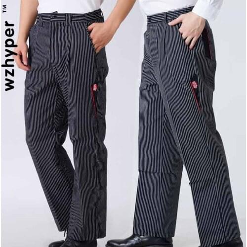 Food Service Hotel Cook Restaurant Chef Uniforms Work Clothes Bakery Catering Breathable Cooker Pants Kitchen Elastic Trousers