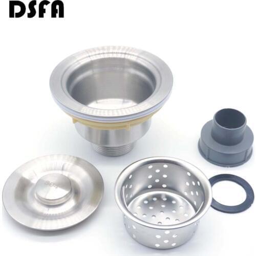 Kitchen Stainless Steel Sink Strainer Assembly Waste Basket Filter For Sink Waster Drain Strainer Prevent Sink Garbage