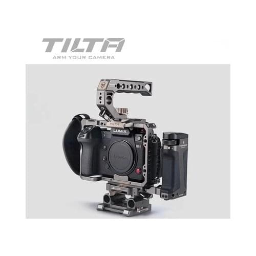 TILTA Camera Cage For PANASONIN S1 S1H S1R DSLR Camera W/ Cold Shoe Mount For Micrphone Flash Light TA-T38-FCC-B Black S1H Cage