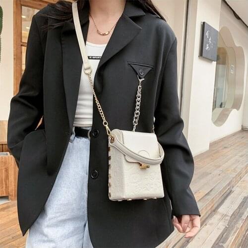 Girls mini portable small square bag trendy simple one-shoulder messenger handbag Simple one-shoulder casual mobile phone bags